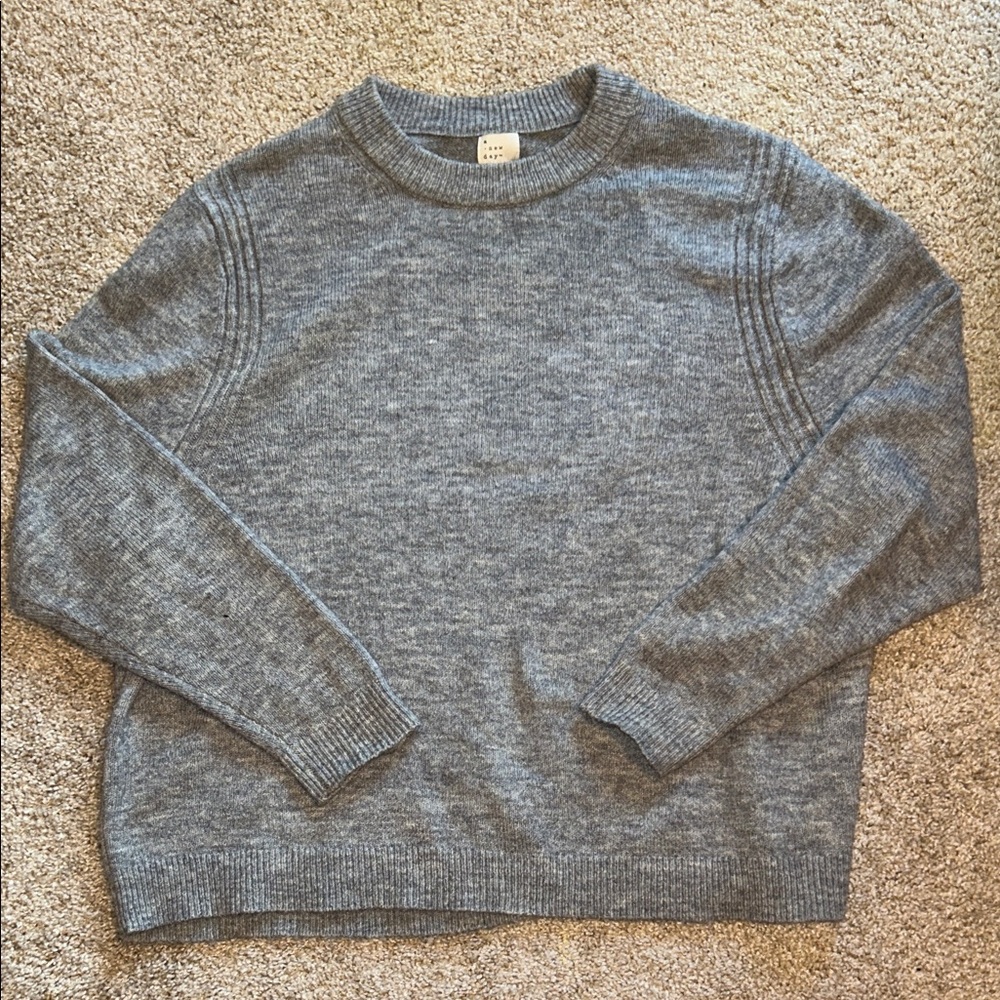 a new day Light Gray Crewneck Sweater